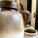 W. Germany vase in brown and beige glazed ceramic