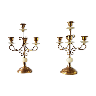 Pair of candle holders 4 lights