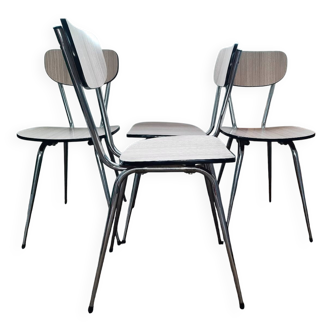 Set of 4 vintage formica chairs