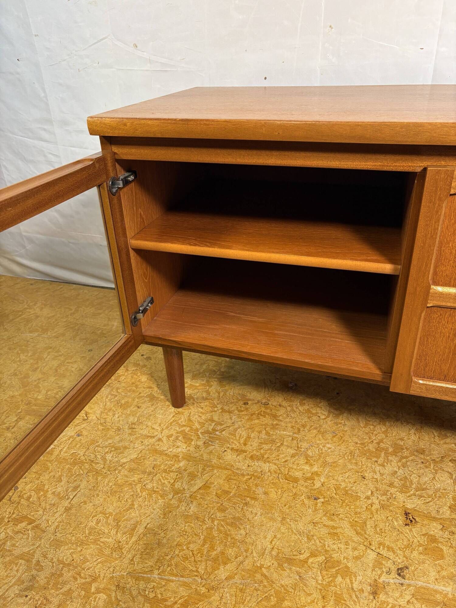 Mid-Century Modern Nathan Squares Teak Media / Lowboard Cabinet – 1960  Ico