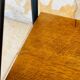 Vintage oak bedside table with black metal legs circa 50s/60s