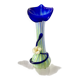 Large blown Murano glass vase with floral decoration.