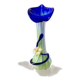 Large blown Murano glass vase with floral decoration.