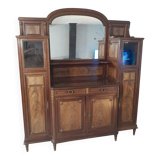 Ancien grand meuble cabinet louix xvi vitrine miroir