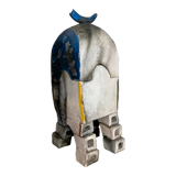 Surrealist box in painted terracotta