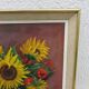 Still life painting, sunflower, signed