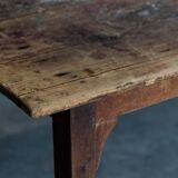 Rustic Primitive Farmhouse Dining Table, France, 19th Century