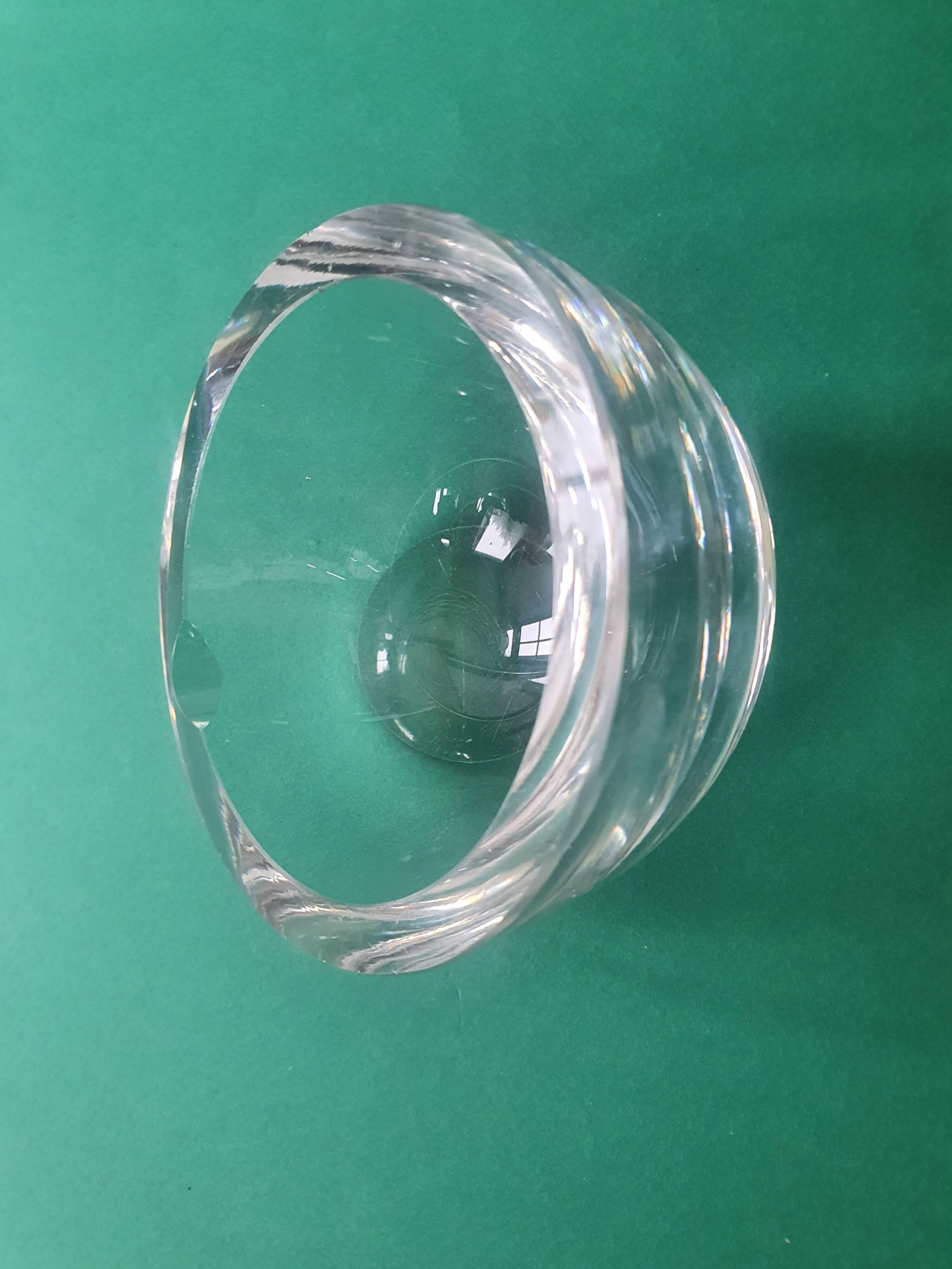 Vintage antique glass half-sphere ashtray