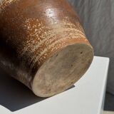 Grand pot à couvercle en grès ovale H24