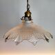 Holophane lamp, Art deco, jaren 30, geribbelde glasstructuur, gegoten glas