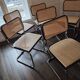 Set of 6 Cesca B32 Marcel Breuer black vintage chairs Made in Italy