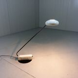 Lampe de bureau italienne en blanc et noir, années 1980