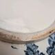 Small chubby antique jug in ironstone – blue floral decoration