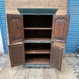 Rajasthani wardrobe in Burmese teak with original patina.