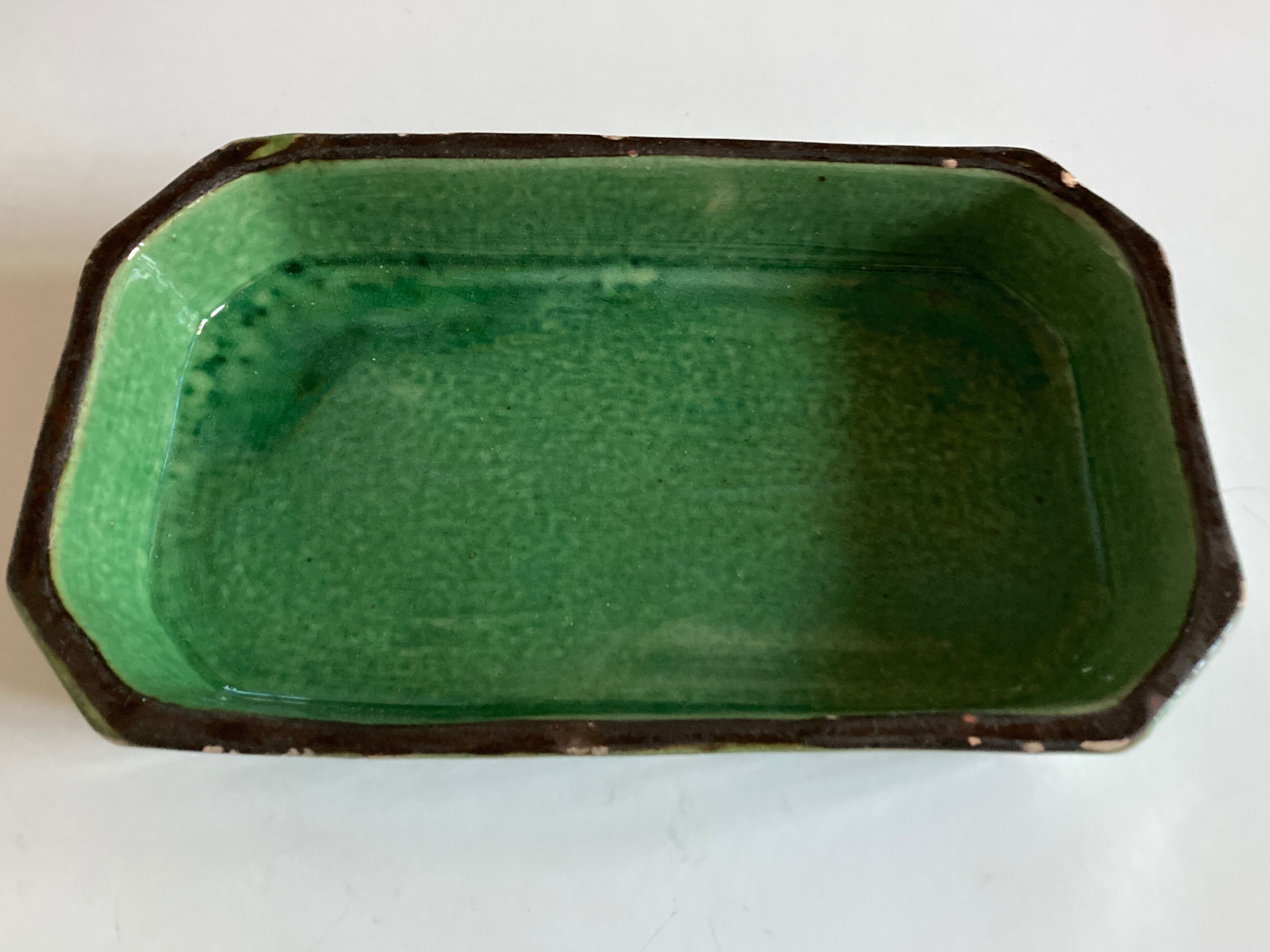 Glazed earth centerpiece dish Aegitna Vallauris 1960