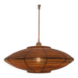 Designer rattan circle pendant light