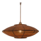 Suspension design cercles en rotin