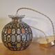 Suspension globe vintage effet vitraux