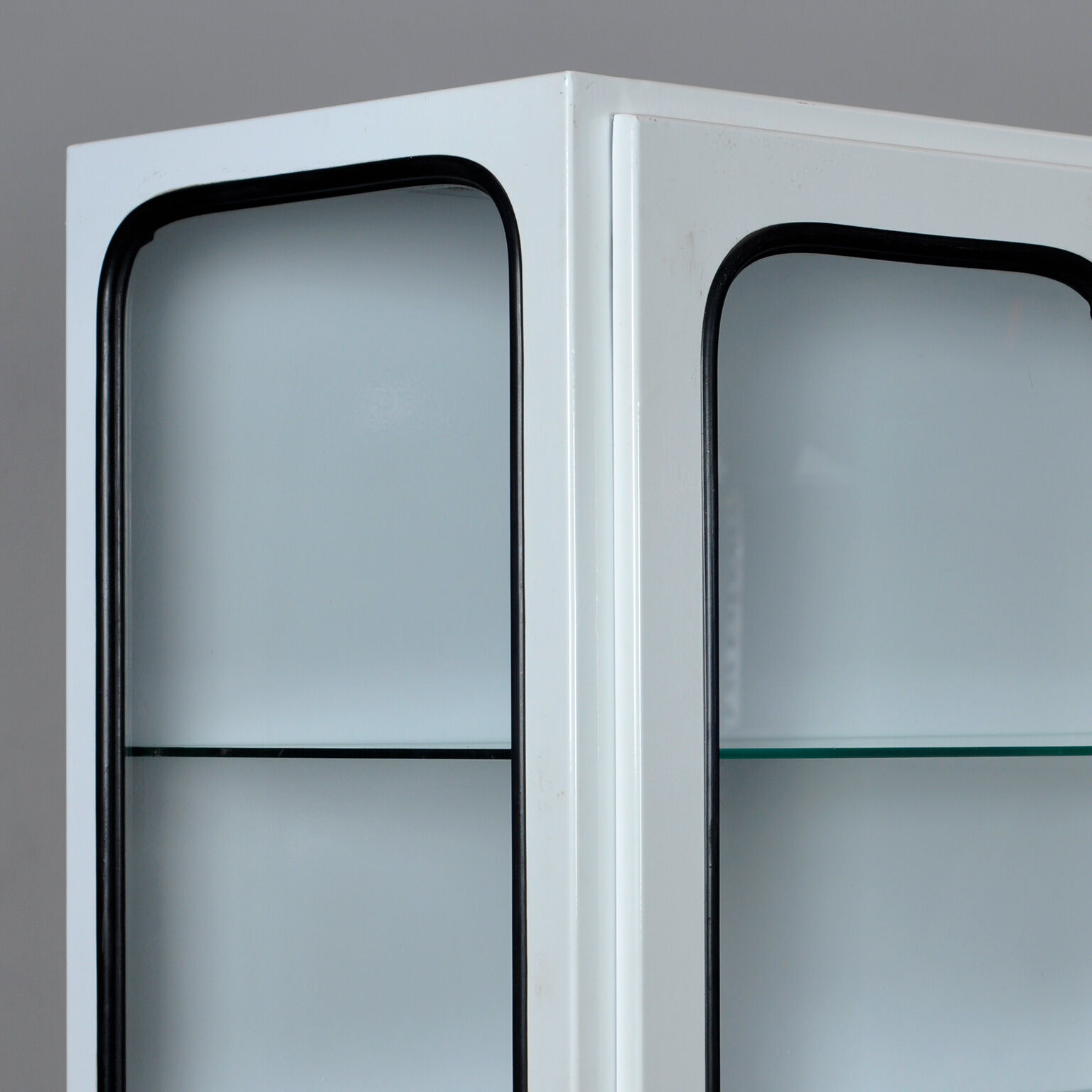 Glass & Iron Medical Cabinet, 1970s