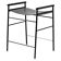 Contemporary Black Bar Stool Black Leather Rubber Metal