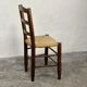 Vintage chair in solid wood and straw