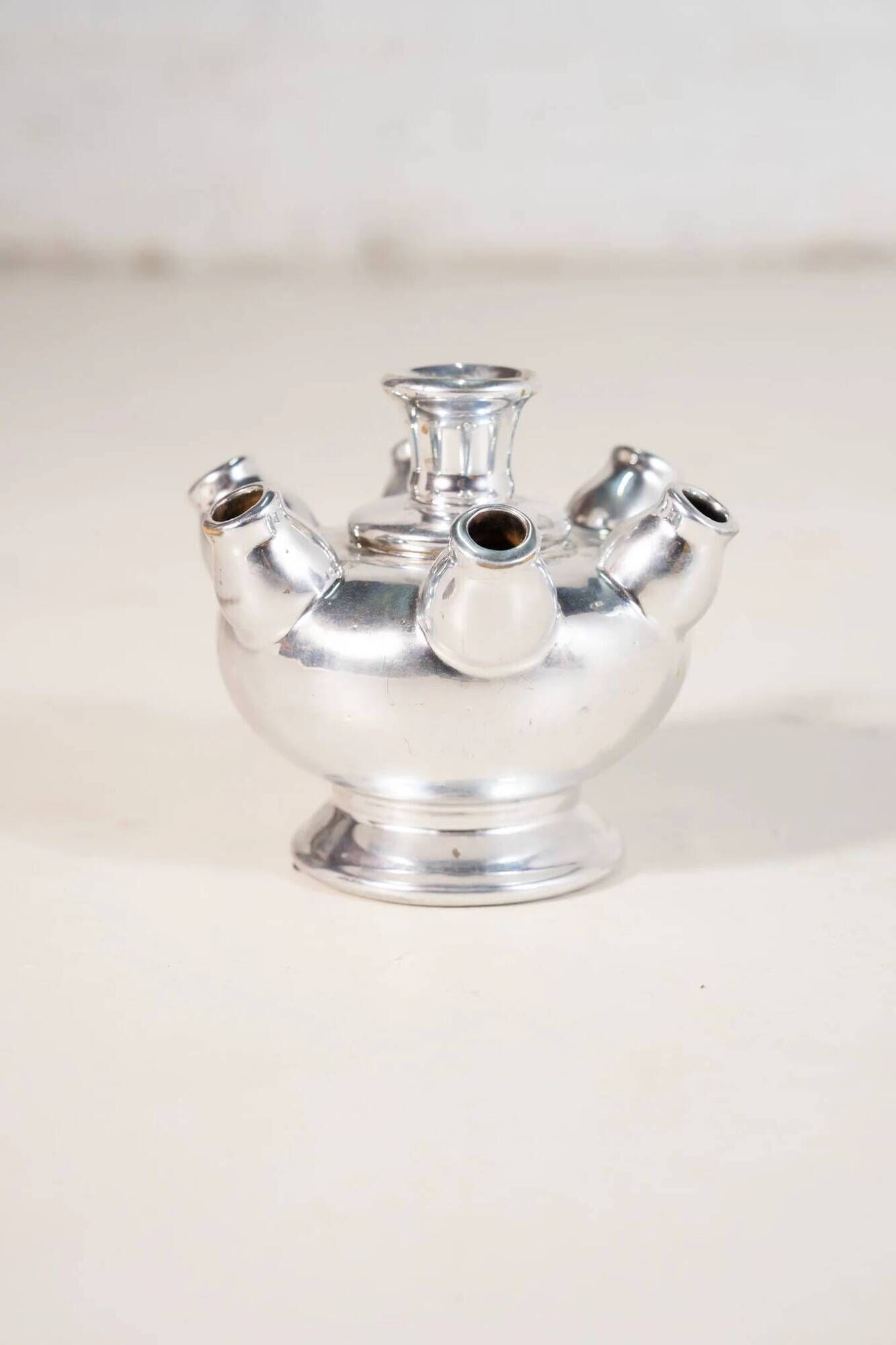CHROME TULIP VASE