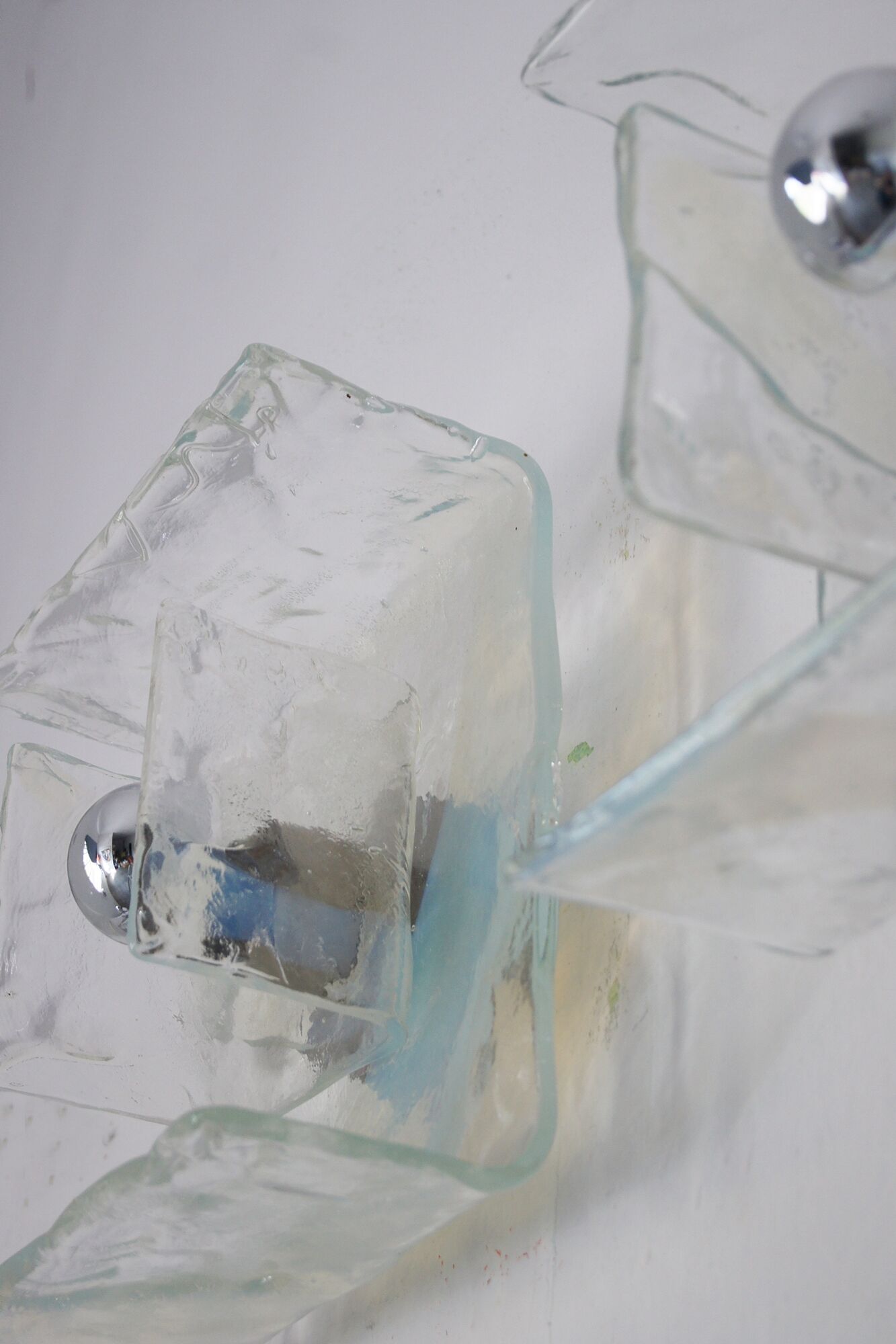 Italian Murano Glass Wall Lamps by Carlo Nason for Mazzega, 1970s, Set of 2