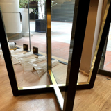 Table stained glass and brass, 1980 s