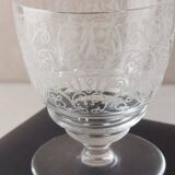 Lot of old small alcohol glasses, Lulli, in Baccarat crystal, signed