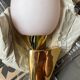 Pink Opaline Glass Brass Sconces Set of 2 1960’s