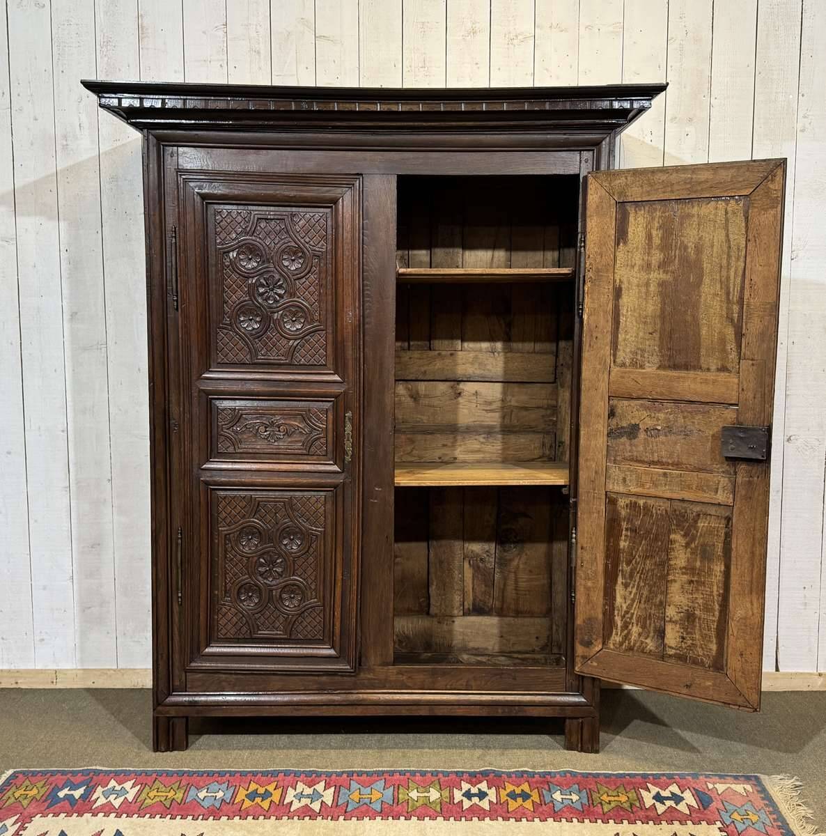 18th-century oak wardrobe