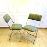Paire de chaises Lafuma vintage restaurées – design années 70