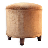 Pouf en velours doré