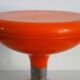 2 orange diabolo stools from the 70s