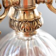 Delta Quattro 5-Light Crystal Table Lamp – Silver Finish