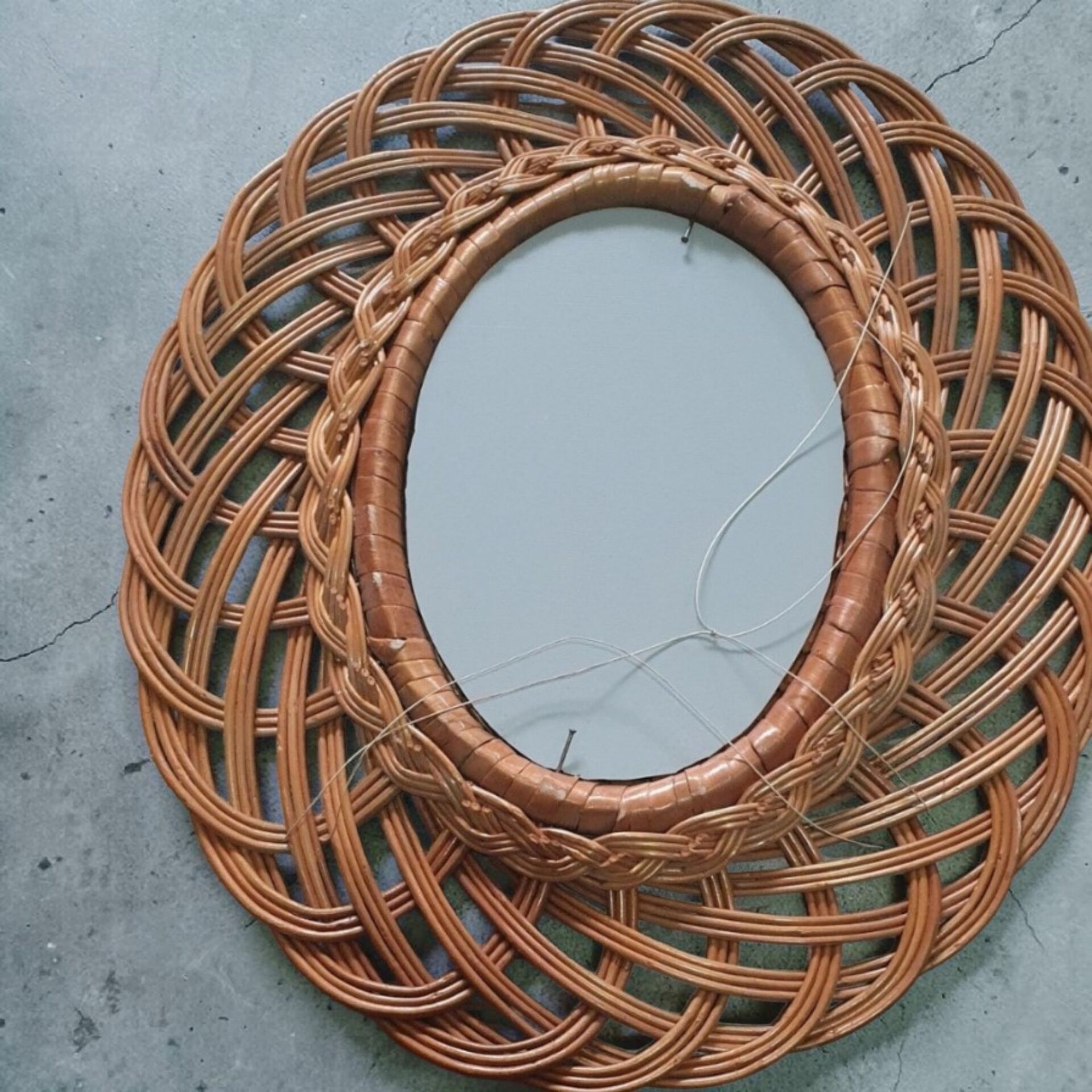 Miroir en osier