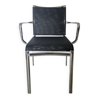 Armchair by Italian designer Alberto Meda bigframe for Alias in chrome steel and mesh