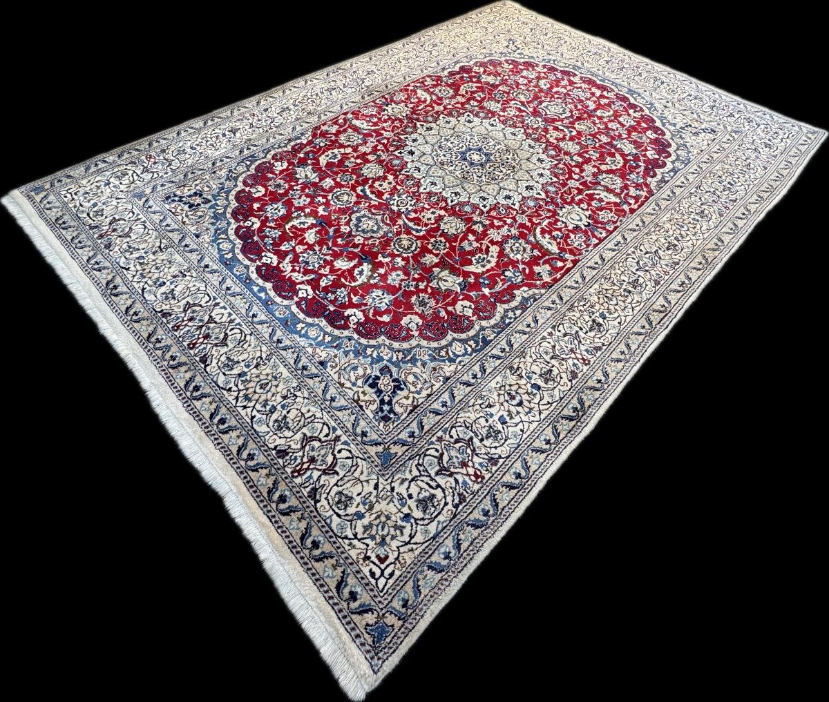Persian Nain carpet wool and silk 300x200 cm