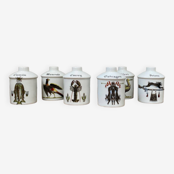 Auteuil porcelain spice jars Jacques Lobjoy