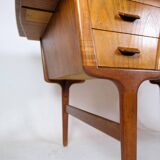 Desk Made In Teak Wood, Unique Design, Finnish From 1960s