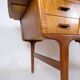 Desk Made In Teak Wood, Unique Design, Finnish From 1960s