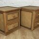 Pair of bedside rattan 1970s