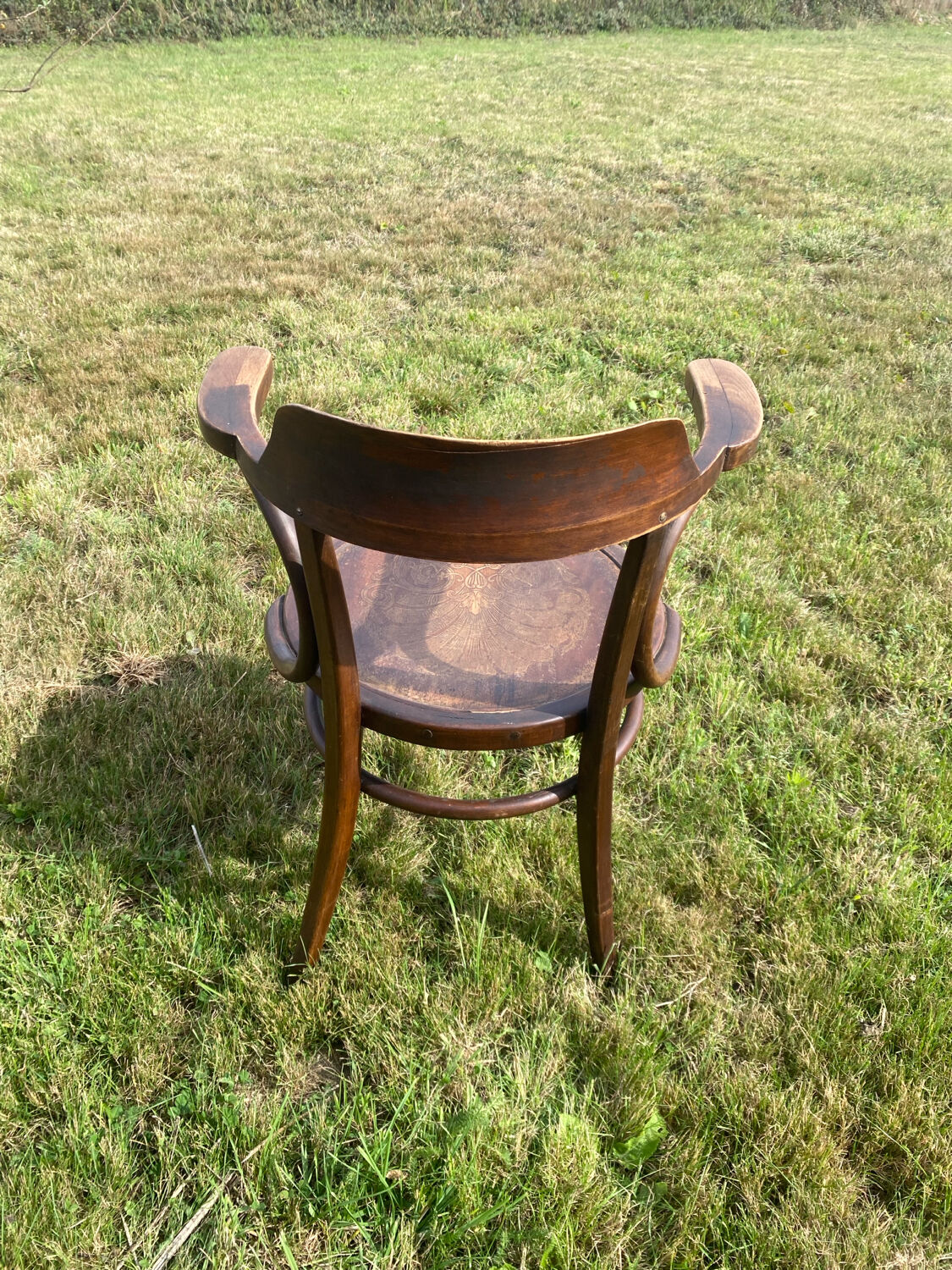 J J Kohn curved wood office chair