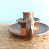 Cellar rat hand candle holder with pyrite terracotta