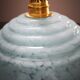 Walking suspension in opaline glass Clichy blue Art Deco 1930 TBE Ø 17 cm