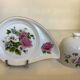 Butter dish with lid flowers
