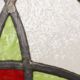 Art Deco Geometric Stained Glass Window 25x25cm