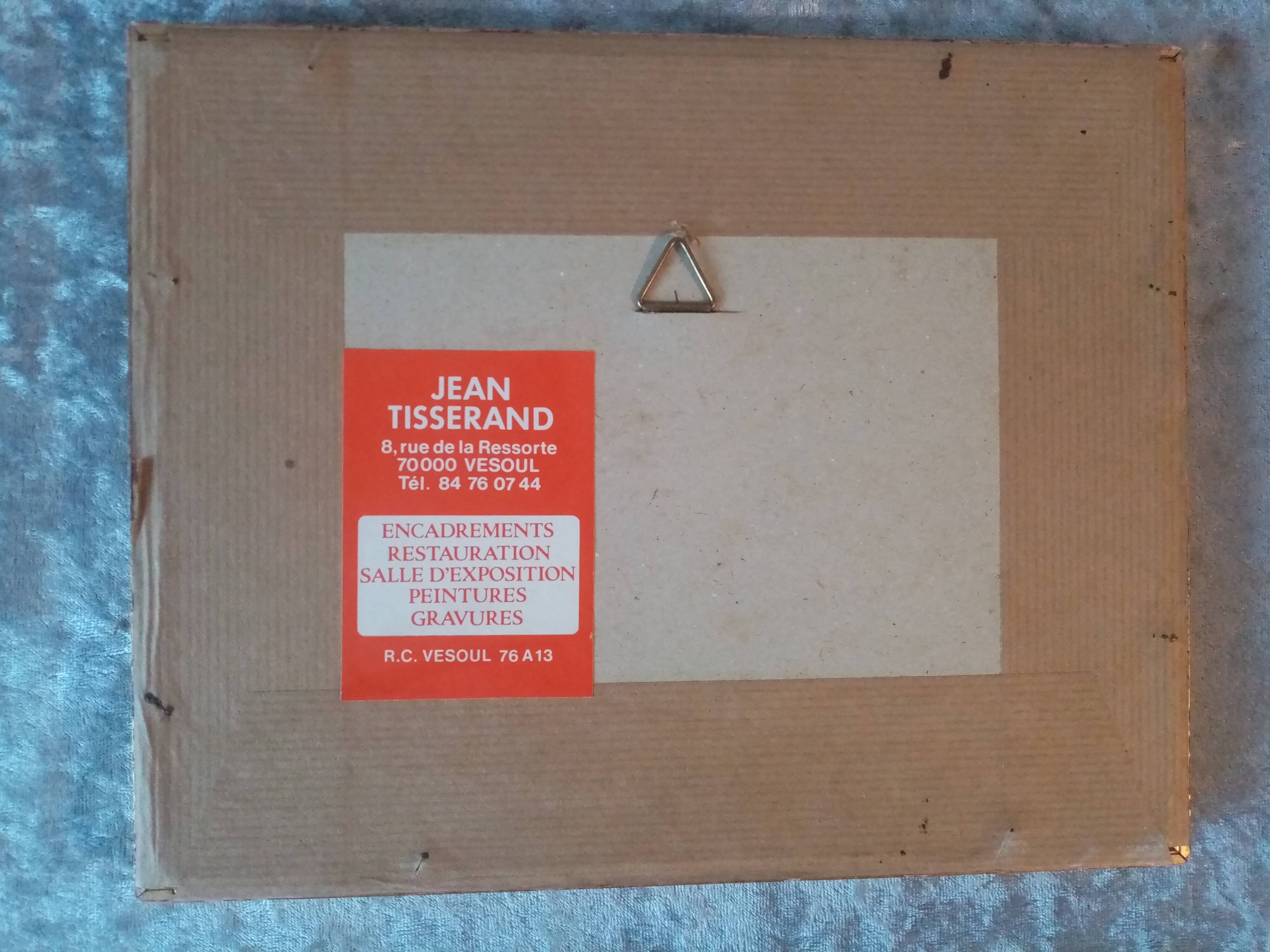 Old pastel painting of Vosges landscape signed Antoine Dugois