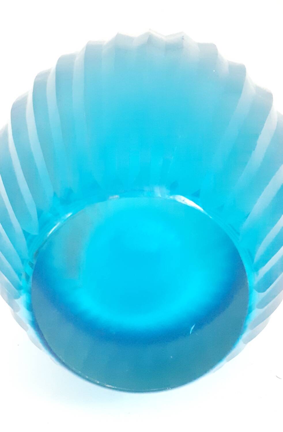 Antique turquoise glass vase