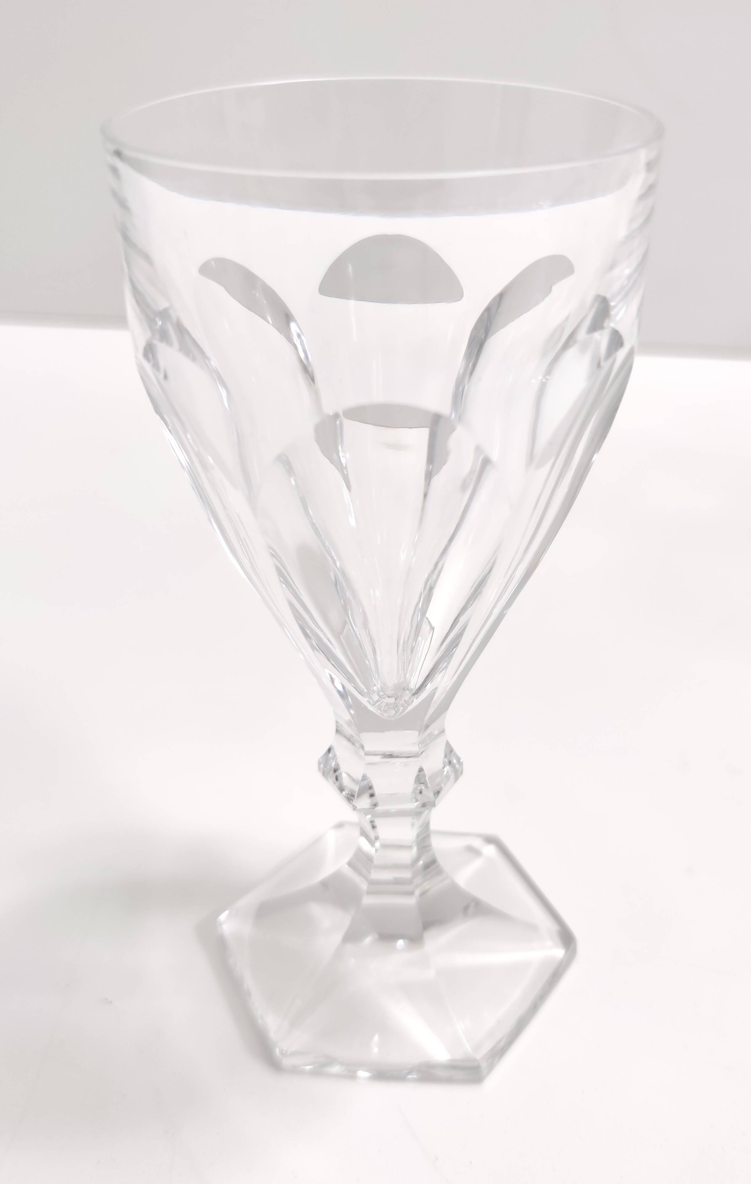 Postmodern Set of Eighteen Solid Crystal Drinking Glasses by Kosta Boda, Sweden